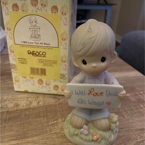 Enesco Precious Moments Figurine with Cream and Tan Accents